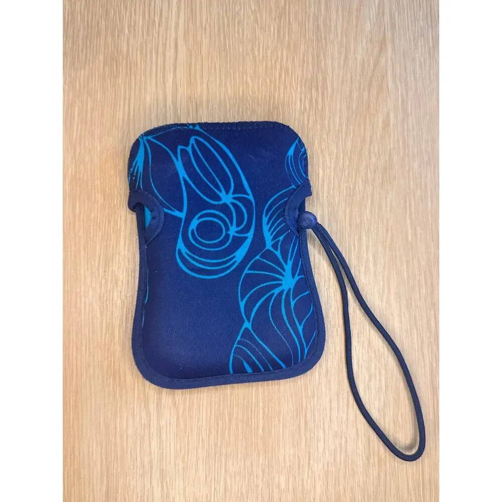 BUILT Hoodie Camera Case Blue Smoke Swirl Hard Soft Neoprene Size Small
